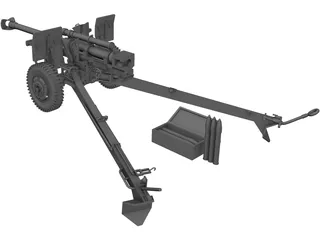 Feld Haubitzer (105mm) 3D Model
