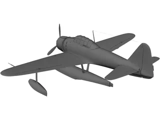 A6M2-N Type 2 Rufe 3D Model