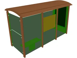 Bus Shelter 3D Model