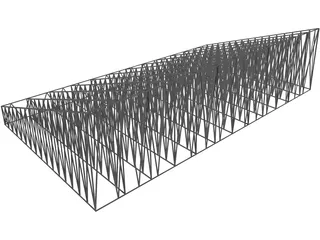 Structural Truss Roof 3D Model