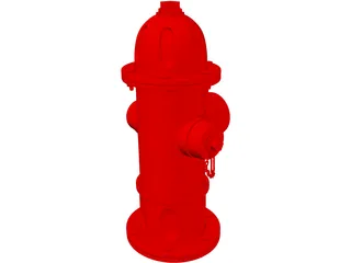 Red Fire Hydrant 3D Model