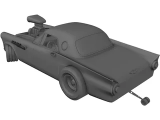 Ford Thunderbird Dragster 3D Model