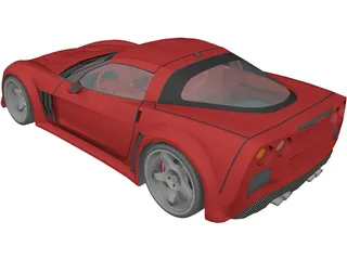 Chevrolet Corvette C6 [Tuned] 3D Model