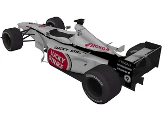 F1 Bar Honda 2001 3D Model