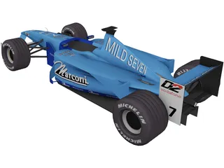 F1 Benetton 2001  3D Model