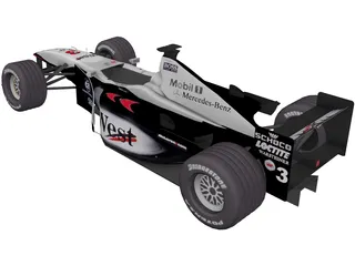 F1 McLaren 2001 3D Model