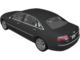 Audi A8L 6.0 W12 Quattro (2004) 3D Model
