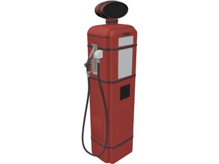 Gas Pump Old 3D Model