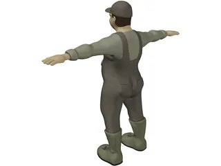 Fat Worker 3D Model