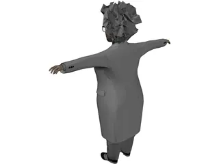 Einstein Scienctist 3D Model