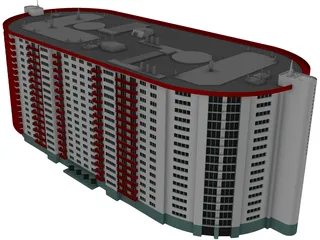 Apartment Building 3D Model