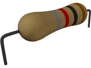 Resistor 1 Kilohm 3D Model