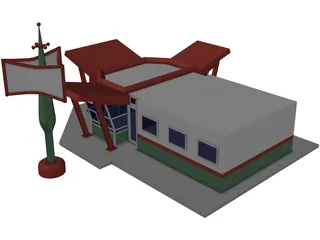 Cafe 3D Model