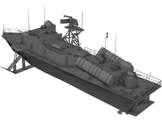 Missile Boat 206MR 3D Model