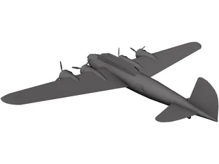 Boeing B-17-A Flying Fortress 3D Model