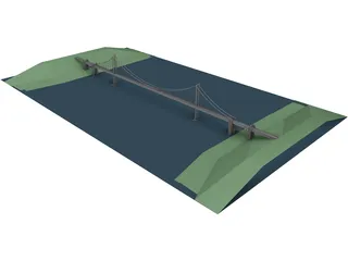 Golden Gate Bridge 3D Model