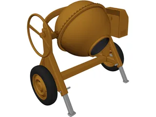 Cement Mixer 3D Model