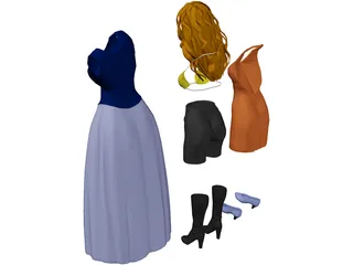 Woman Clothes 3D Model