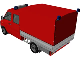 Mercedes-Benz Sprinter CrewCab Fire Truck 3D Model