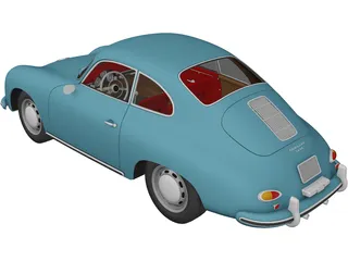 Porsche 356A Coupe (1955) 3D Model