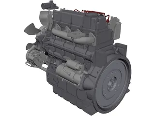 Kubota V3600 Engine 3D Model