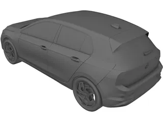 Volkswagen Golf 8 (2020) 3D Model