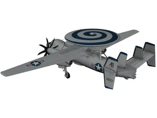 Grumman E-2C Hawkeye 3D Model