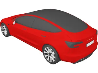 Tesla Model 3 (2024) 3D Model