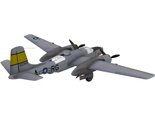 Douglas A-26 Invader 3D Model