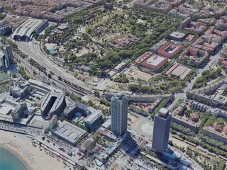 Barcelona City, Spain (2023) 3D Model