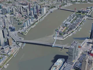 Rotterdam City, Netherlands (2023) 3D Model