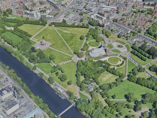 Glasgow City, UK (2023) 3D Model