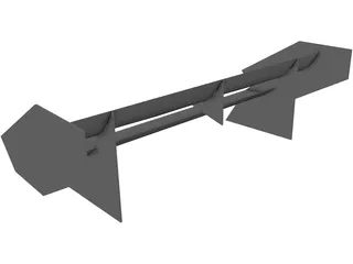 Formula Student Rear Wing 3D Model