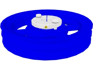 Pulley of 7.2 Inches Diameter 3D Model