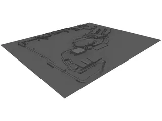 Dallas Fair Park Grand Prix Circuit (1984) 3D Model