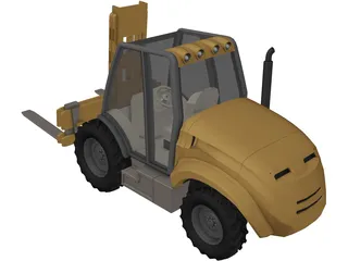 Forklift Heavy Duty Industrial 3D Model