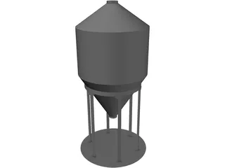 Grain Bin 12` 3D Model