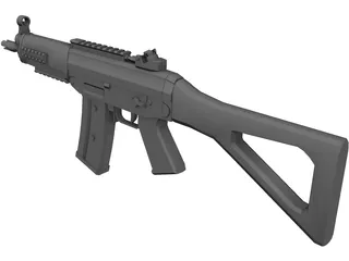 Sig552 Commando 3D Model