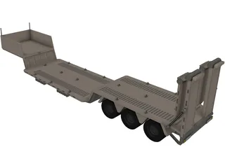 Trailer Heavy Equipment 3D Model