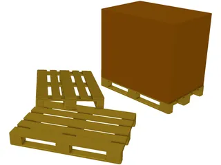 Euro Pallets 3D Model