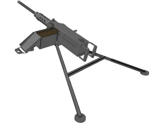 Browning 50 cal 3D Model