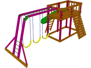 Children Play Set 3D Model