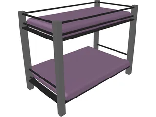 Futon Bunk Bed 3D Model