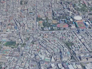 Taoyuan City, Taiwan (2023) 3D Model