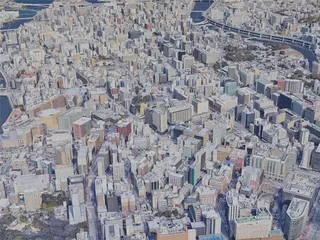 Fukuoka City, Japan (2023) 3D Model