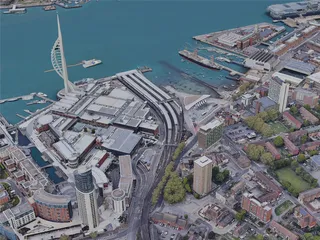 Portsmouth City, UK (2023) 3D Model