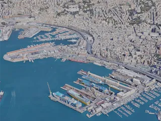 Genoa (Genova) City, Italy (2022) 3D Model