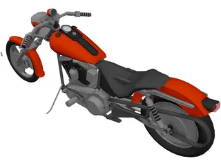 Chopper Bike 3D Model