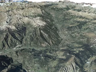 Mountains Alps Valle D`Aosta 3D Model