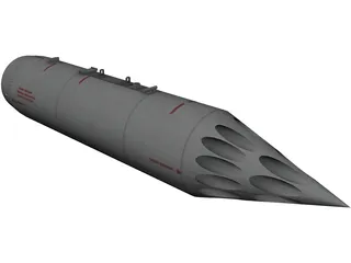 B-8M1 80mm Rocket Pod 3D Model